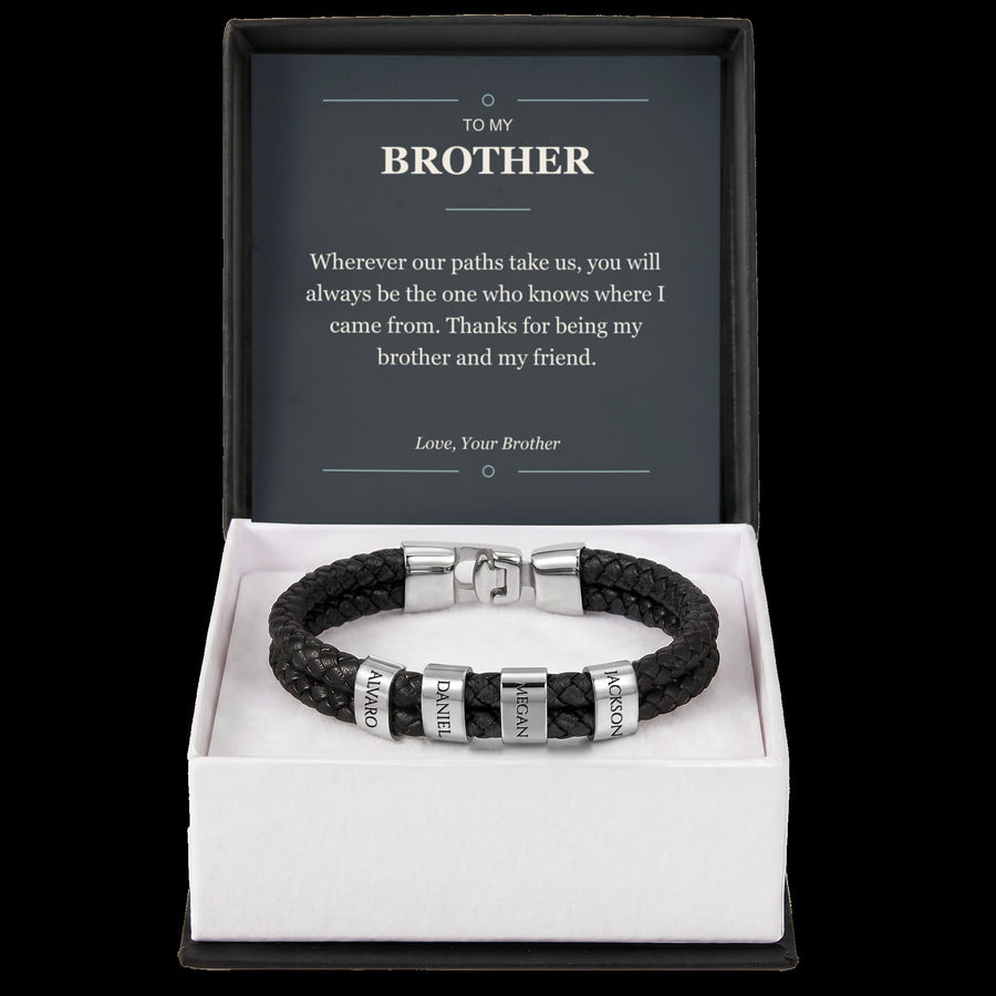 To My Brother, My Brother and My Friend - Personalized Name Bracelet