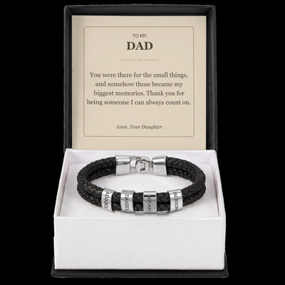 Load image into Gallery viewer, To My Dad, Someone I Can Count On - Personalized Name Bracelet
