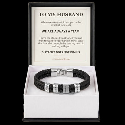 Load image into Gallery viewer, To My Husband, We Are Always a Team - Personalized Name Bracelet
