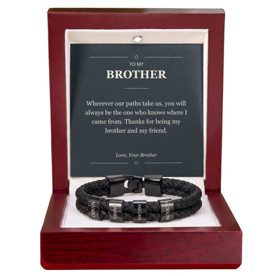 Load image into Gallery viewer, To My Brother, My Brother and My Friend - Personalized Name Bracelet
