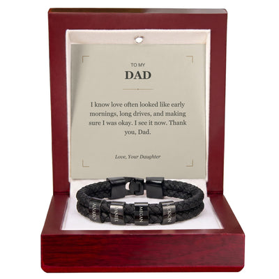 Load image into Gallery viewer, To My Dad, I See Your Love Now - Personalized Name Bracelet
