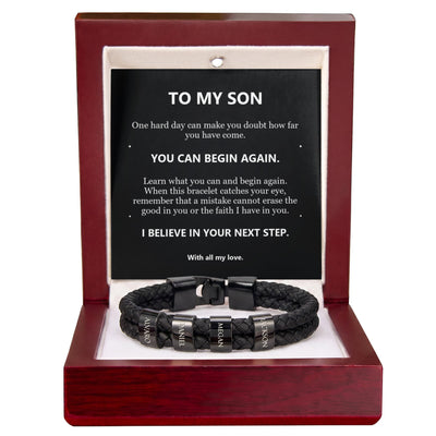 Load image into Gallery viewer, To My Son Bracelet – Believe in Your Next Step
