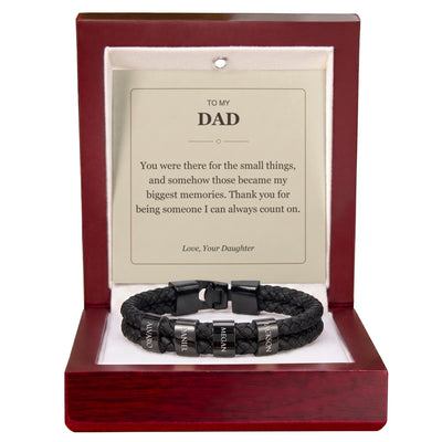 Load image into Gallery viewer, To My Dad, Someone I Can Count On - Personalized Name Bracelet
