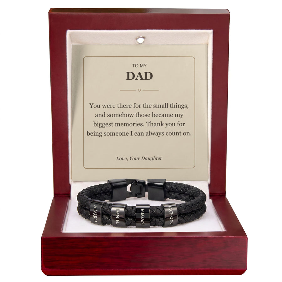 To My Dad, Someone I Can Count On - Personalized Name Bracelet