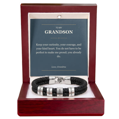 Load image into Gallery viewer, To My Grandson, You Already Make Me Proud - Personalized Name Bracelet
