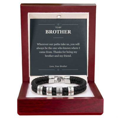 Load image into Gallery viewer, To My Brother, My Brother and My Friend - Personalized Name Bracelet
