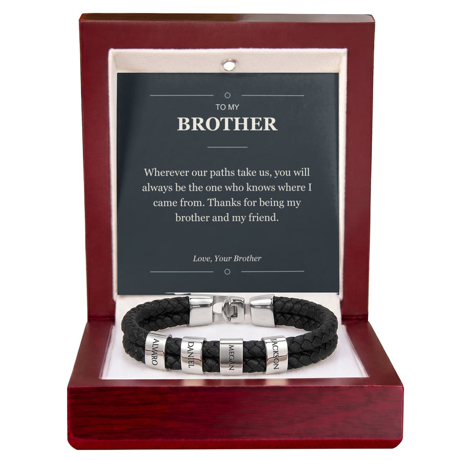 To My Brother, My Brother and My Friend - Personalized Name Bracelet