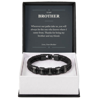 Load image into Gallery viewer, To My Brother, My Brother and My Friend - Personalized Name Bracelet
