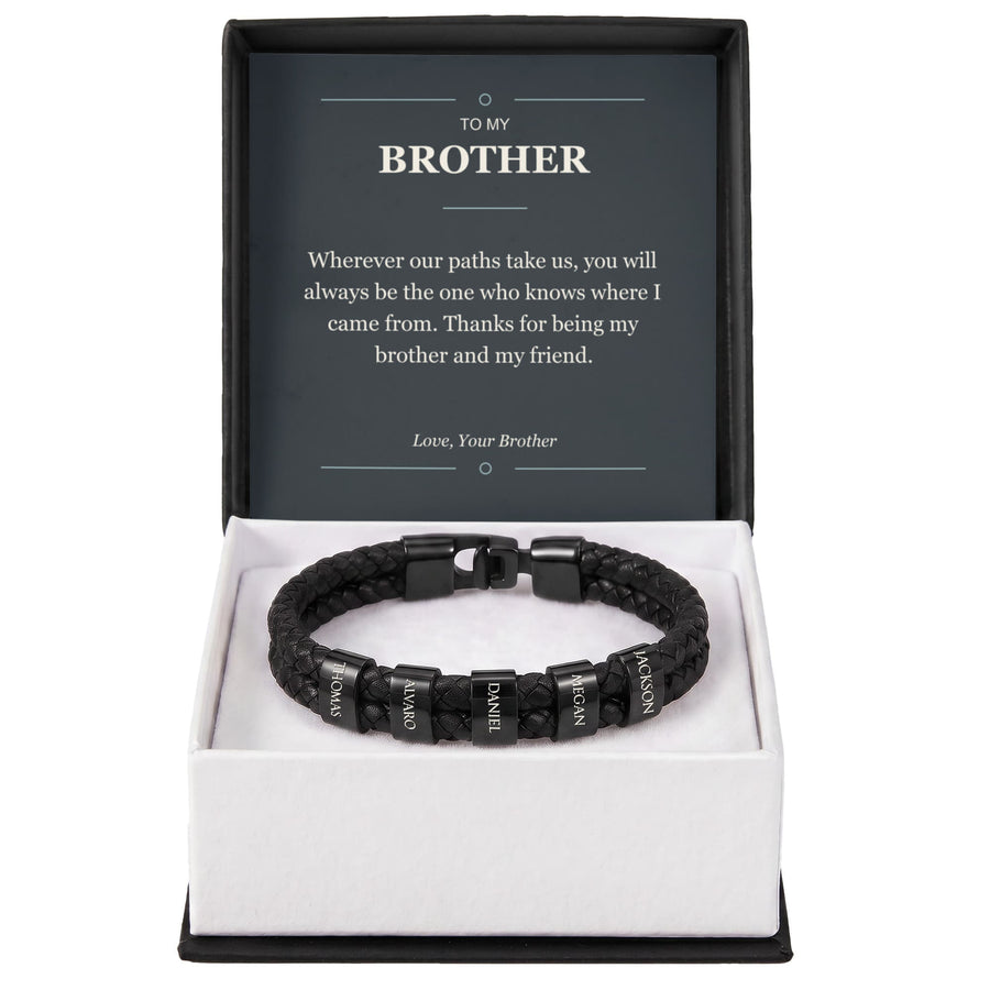 To My Brother, My Brother and My Friend - Personalized Name Bracelet