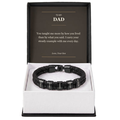 Load image into Gallery viewer, To My Dad, Your Steady Example - Personalized Name Bracelet
