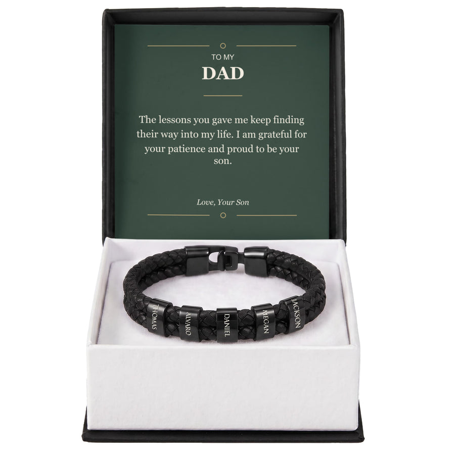 To My Dad, Proud to Be Your Son - Personalized Name Bracelet