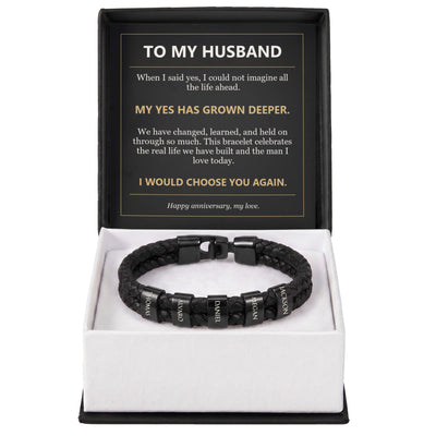 Load image into Gallery viewer, To My Husband, I Would Choose You Again - Personalized Name Bracelet
