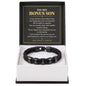 To My Bonus Son Personalized Name Bracelet - Proud to Call You Family