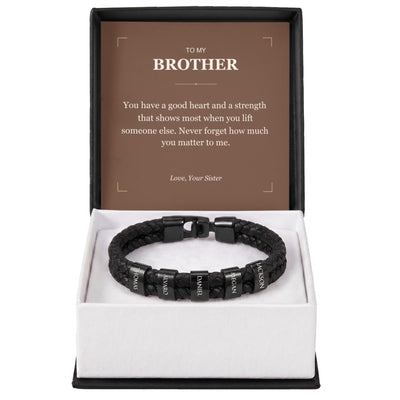 Load image into Gallery viewer, To My Brother, Your Good Heart - Personalized Name Bracelet
