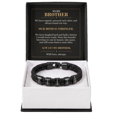 Load image into Gallery viewer, To My Brother, Our Bond Is Stronger - Personalized Name Bracelet
