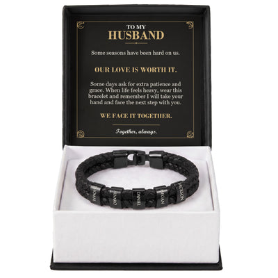 Load image into Gallery viewer, To My Husband, Our Love Is Worth It - Personalized Name Bracelet
