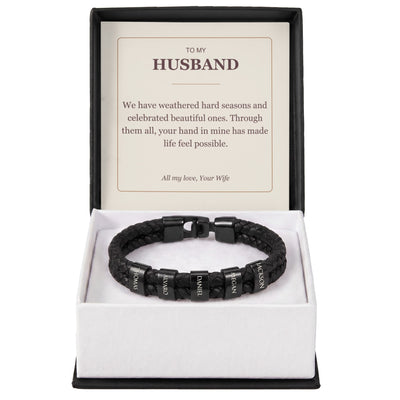 Load image into Gallery viewer, To My Husband, Through Every Season - Personalized Name Bracelet
