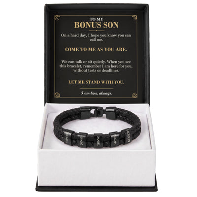 Load image into Gallery viewer, To My Bonus Son, Come to Me as You Are - Personalized Name Bracelet
