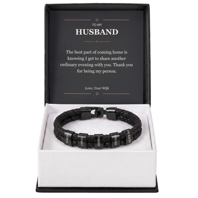 Load image into Gallery viewer, To My Husband, Thank You for Being My Person - Personalized Name Bracelet
