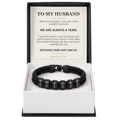 Load image into Gallery viewer, To My Husband, We Are Always a Team - Personalized Name Bracelet
