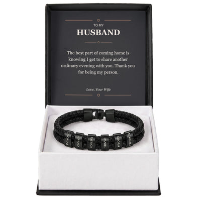 Load image into Gallery viewer, To My Husband, Thank You for Being My Person - Personalized Name Bracelet
