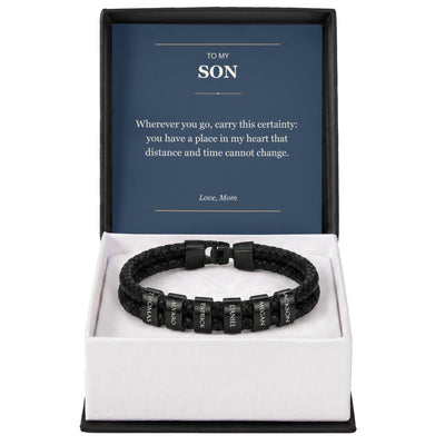 Load image into Gallery viewer, To My Son, Always in My Heart - Personalized Name Bracelet
