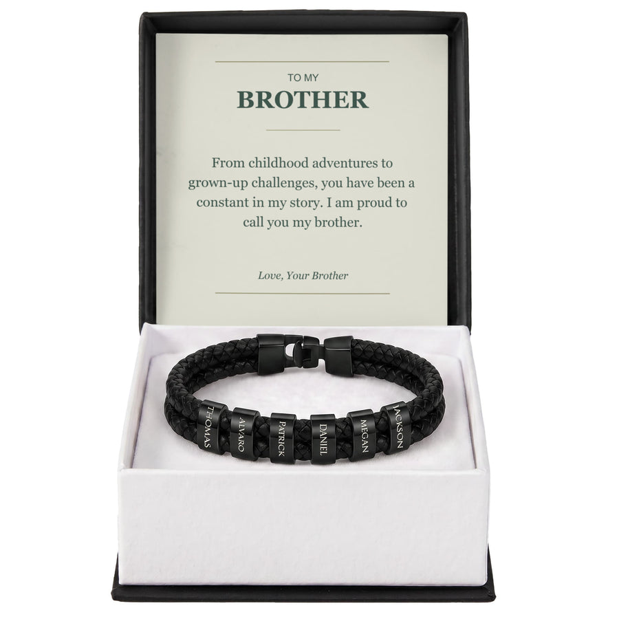 To My Brother, A Constant in My Story - Personalized Name Bracelet