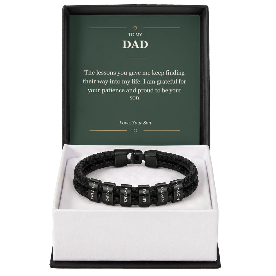 To My Dad, Proud to Be Your Son - Personalized Name Bracelet