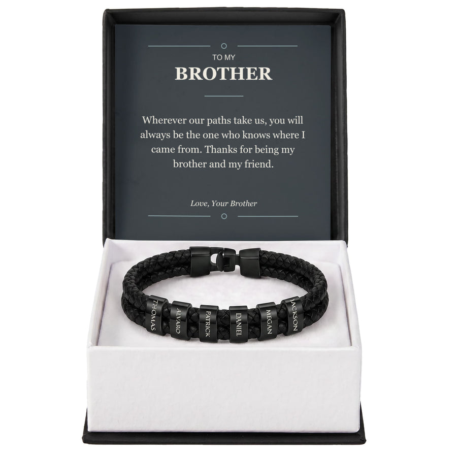 To My Brother, My Brother and My Friend - Personalized Name Bracelet