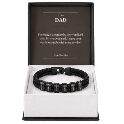 Load image into Gallery viewer, To My Dad, Your Steady Example - Personalized Name Bracelet
