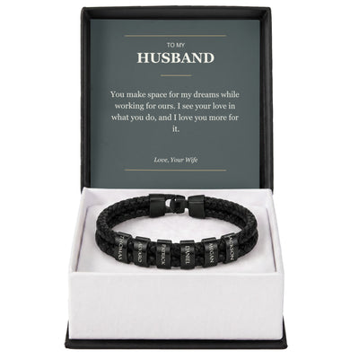 Load image into Gallery viewer, To My Husband, The Dreams We Share - Personalized Name Bracelet

