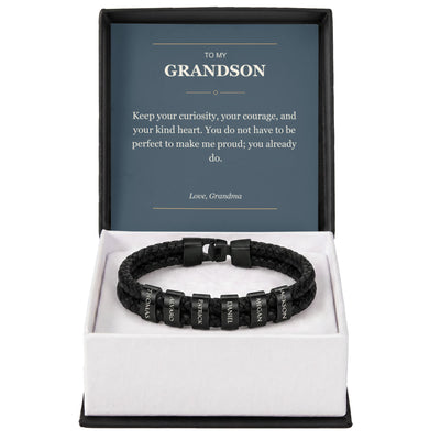 Load image into Gallery viewer, To My Grandson, You Already Make Me Proud - Personalized Name Bracelet

