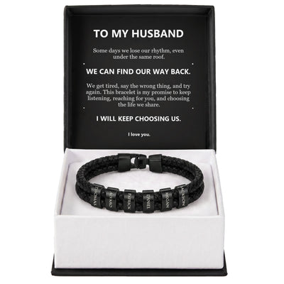 Load image into Gallery viewer, To My Husband, We Can Find Our Way Back - Personalized Name Bracelet
