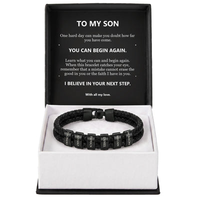 Load image into Gallery viewer, To My Son Bracelet – Believe in Your Next Step
