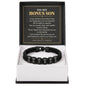 To My Bonus Son Personalized Name Bracelet - Proud to Call You Family