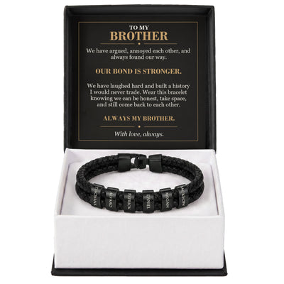 Load image into Gallery viewer, To My Brother, Our Bond Is Stronger - Personalized Name Bracelet
