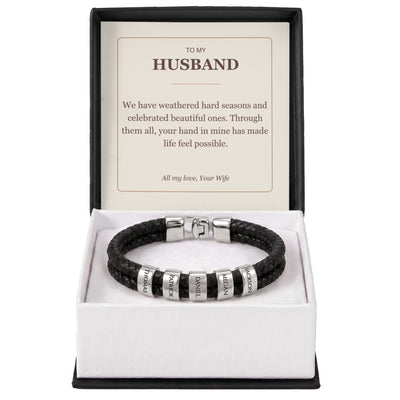 Load image into Gallery viewer, To My Husband, Through Every Season - Personalized Name Bracelet
