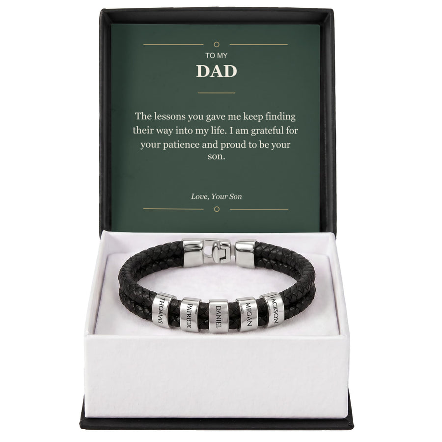 To My Dad, Proud to Be Your Son - Personalized Name Bracelet