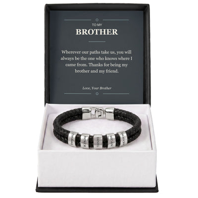 Load image into Gallery viewer, To My Brother, My Brother and My Friend - Personalized Name Bracelet

