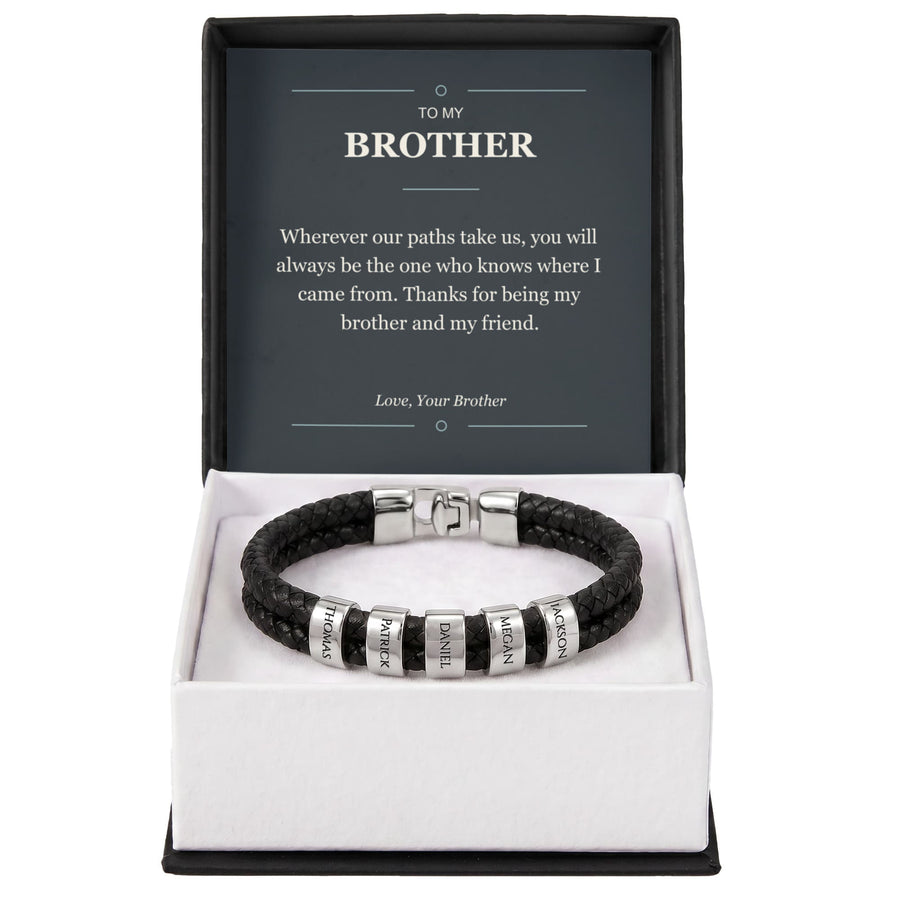 To My Brother, My Brother and My Friend - Personalized Name Bracelet