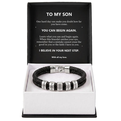 Load image into Gallery viewer, To My Son Bracelet – Believe in Your Next Step
