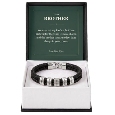 Load image into Gallery viewer, To My Brother, Always in Your Corner - Personalized Name Bracelet
