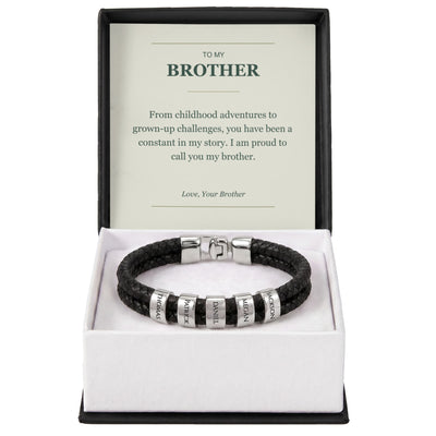 Load image into Gallery viewer, To My Brother, A Constant in My Story - Personalized Name Bracelet

