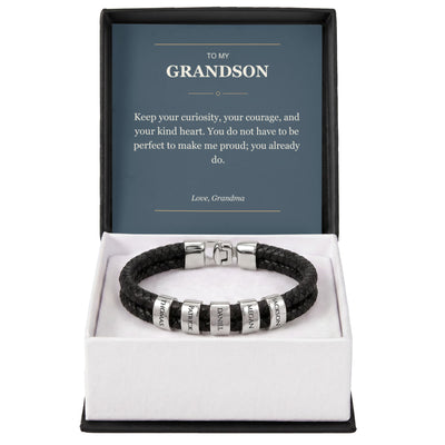 Load image into Gallery viewer, To My Grandson, You Already Make Me Proud - Personalized Name Bracelet
