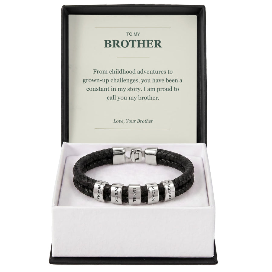 To My Brother, A Constant in My Story - Personalized Name Bracelet