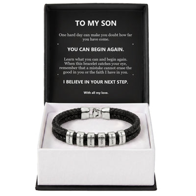 Load image into Gallery viewer, To My Son Bracelet – Believe in Your Next Step
