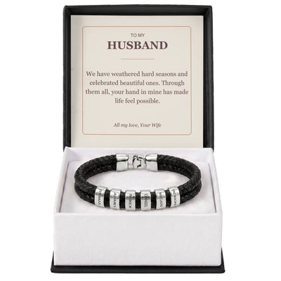 Load image into Gallery viewer, To My Husband, Through Every Season - Personalized Name Bracelet
