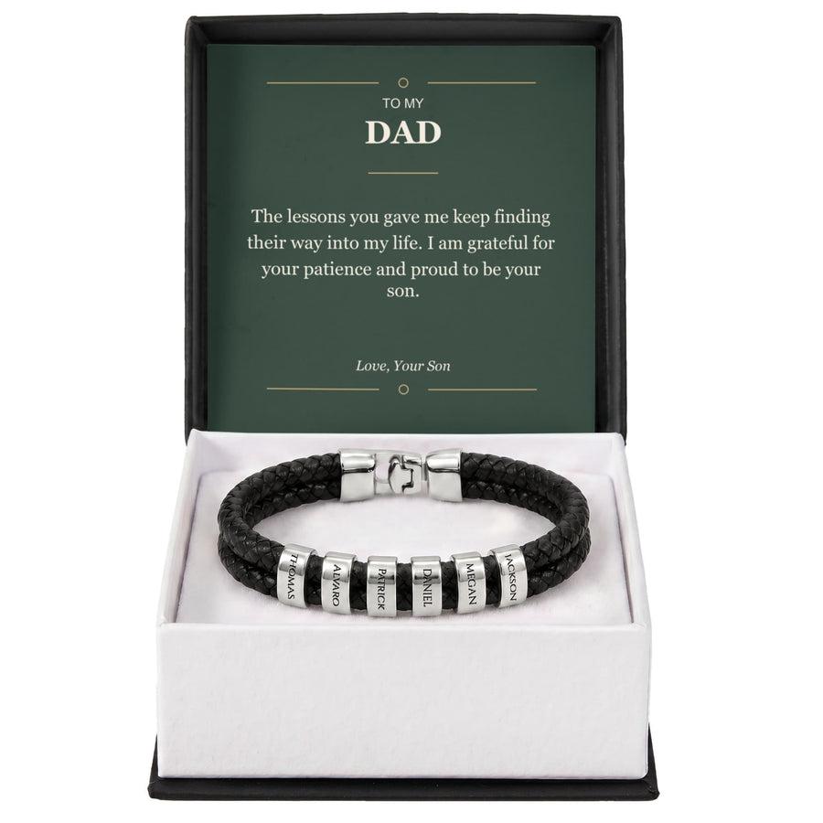 To My Dad, Proud to Be Your Son - Personalized Name Bracelet