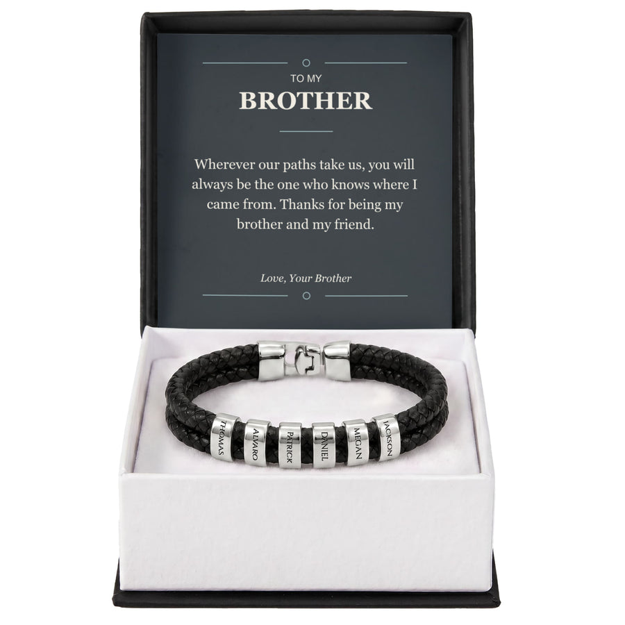 To My Brother, My Brother and My Friend - Personalized Name Bracelet