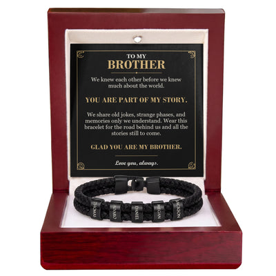 Load image into Gallery viewer, To My Brother, You Are Part of My Story - Personalized Name Bracelet
